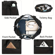 Women's Travel Duffel Bag, Sports Gym Yoga Duffel Bag Weekender Overnight Totes Bag