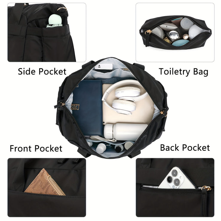 Women's Travel Duffel Bag, Sports Gym Yoga Duffel Bag Weekender Overnight Totes Bag