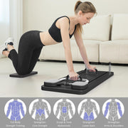 6 in 1 Multi-Purpose Foldable Pilates Reformer Board Set With Timer Pilates Equipment for Home