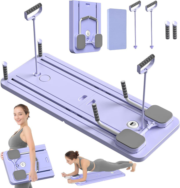 6 in 1 Multi-Purpose Foldable Pilates Reformer Board Set With Timer Pilates Equipment for Home