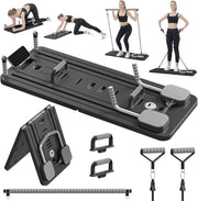 6 in 1 Multi-Purpose Foldable Pilates Reformer Board Set With Timer Pilates Equipment for Home