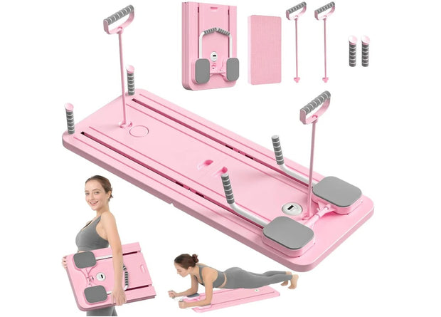 6 in 1 Multi-Purpose Foldable Pilates Reformer Board Set With Timer Pilates Equipment for Home