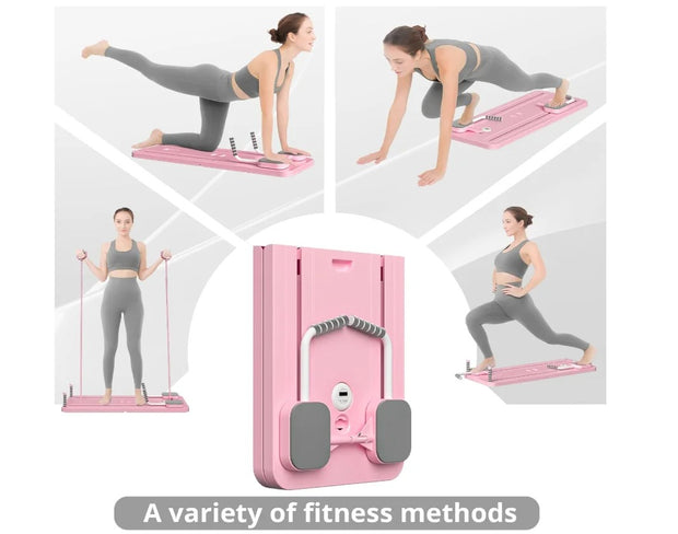 6 in 1 Multi-Purpose Foldable Pilates Reformer Board Set With Timer Pilates Equipment for Home