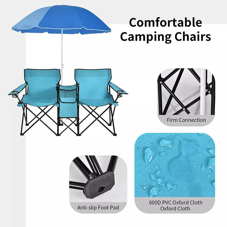 Waterproof Oxford Low Mini Foldable Beach Chair Detachable Beach Umbrella With Cup Holder