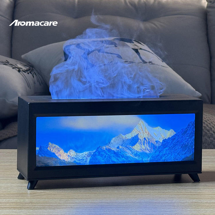 High Quality 150ml Fireplace Air Humidifier Waterless Auto-Off Aroma Essential Oil Diffuser with Remote and Night Light